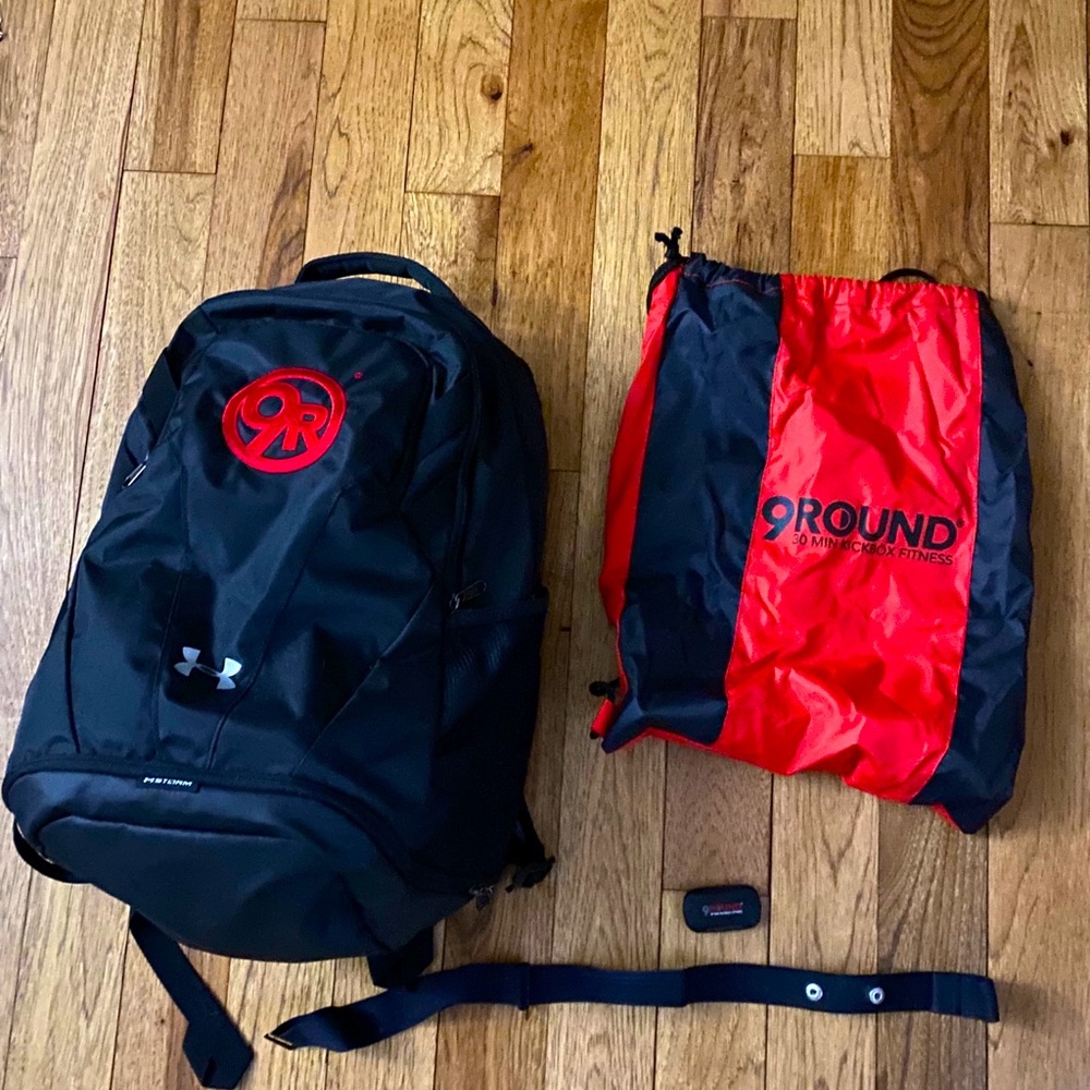 9Round Under Armour Backpack Gym Bag & HR monitor